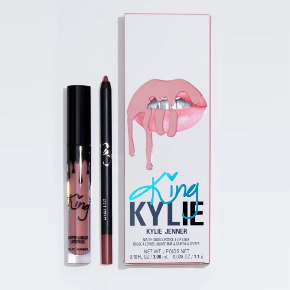 King Kylie Matte Liquid Lipstick & Lip Liner Set — Dusty Rose